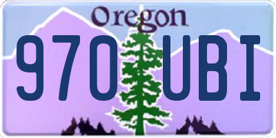 OR license plate 970UBI