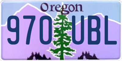OR license plate 970UBL