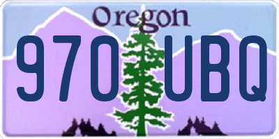 OR license plate 970UBQ