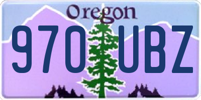 OR license plate 970UBZ