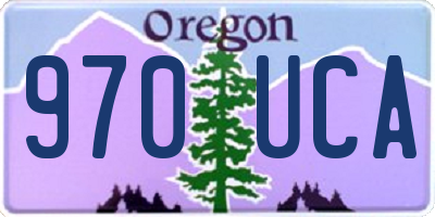 OR license plate 970UCA