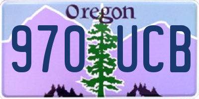 OR license plate 970UCB