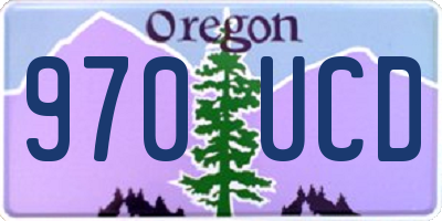 OR license plate 970UCD