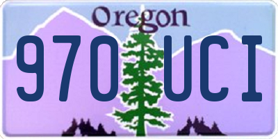 OR license plate 970UCI