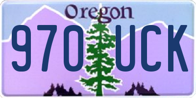 OR license plate 970UCK