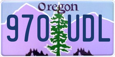 OR license plate 970UDL