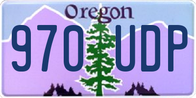 OR license plate 970UDP