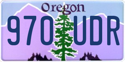 OR license plate 970UDR