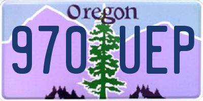 OR license plate 970UEP