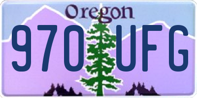 OR license plate 970UFG