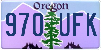 OR license plate 970UFK