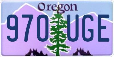 OR license plate 970UGE