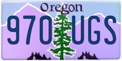 OR license plate 970UGS