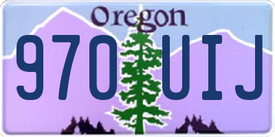 OR license plate 970UIJ
