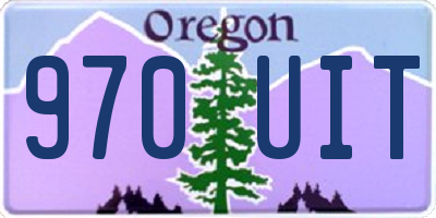 OR license plate 970UIT