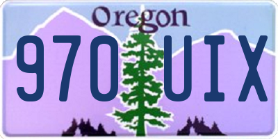 OR license plate 970UIX