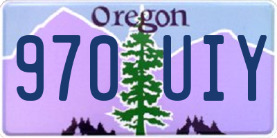 OR license plate 970UIY