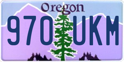 OR license plate 970UKM
