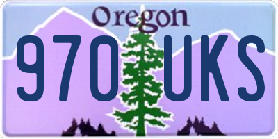OR license plate 970UKS