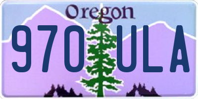 OR license plate 970ULA