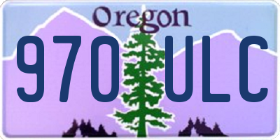 OR license plate 970ULC