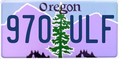 OR license plate 970ULF