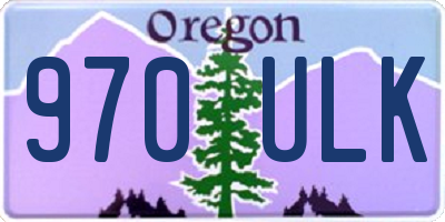 OR license plate 970ULK