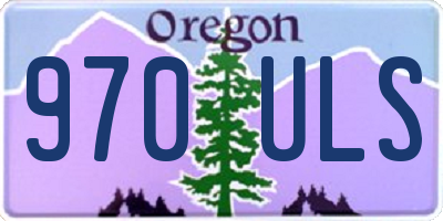 OR license plate 970ULS