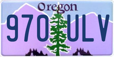 OR license plate 970ULV