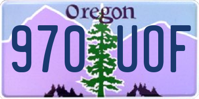 OR license plate 970UOF