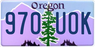 OR license plate 970UOK