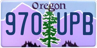 OR license plate 970UPB