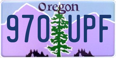 OR license plate 970UPF