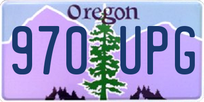 OR license plate 970UPG
