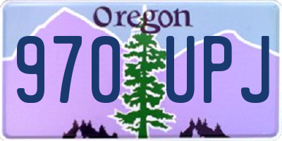 OR license plate 970UPJ