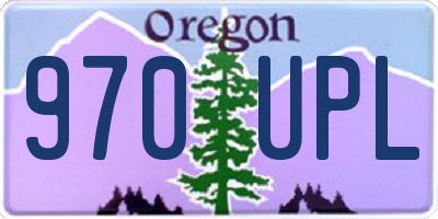 OR license plate 970UPL