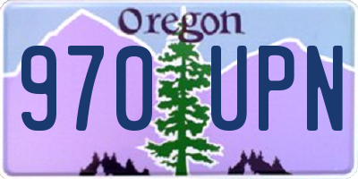 OR license plate 970UPN