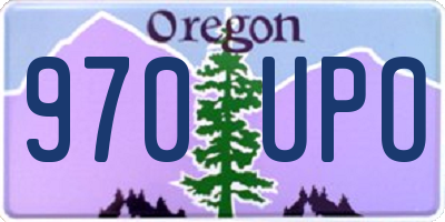 OR license plate 970UPO