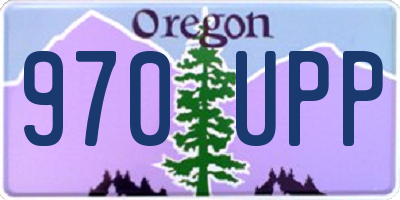 OR license plate 970UPP