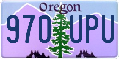 OR license plate 970UPU