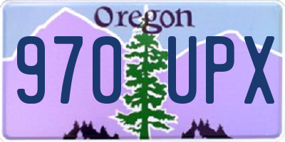 OR license plate 970UPX