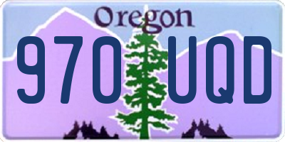 OR license plate 970UQD