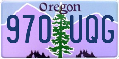 OR license plate 970UQG