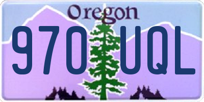 OR license plate 970UQL