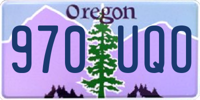OR license plate 970UQO
