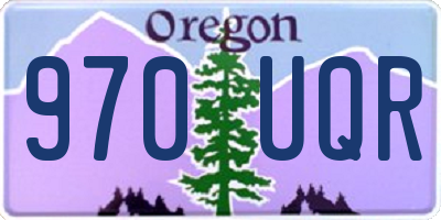 OR license plate 970UQR