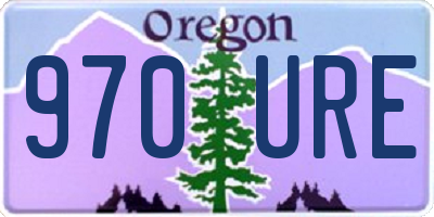 OR license plate 970URE