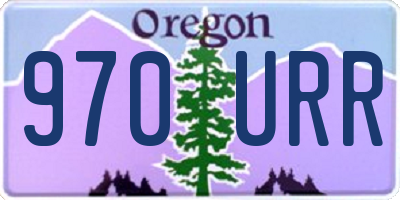 OR license plate 970URR