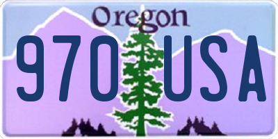 OR license plate 970USA