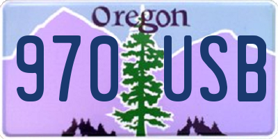 OR license plate 970USB